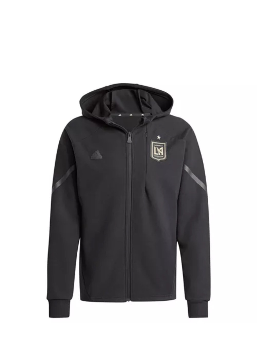 Adidas Black LAFC Anthem Travel Full-Zip Hooded Jacket